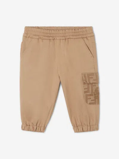 Fendi Baby Boys Ff Pocket Trousers In Brown