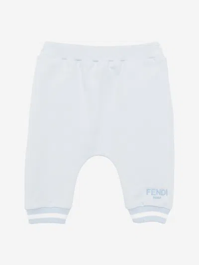 Fendi Baby Boys Logo Joggers In Blue