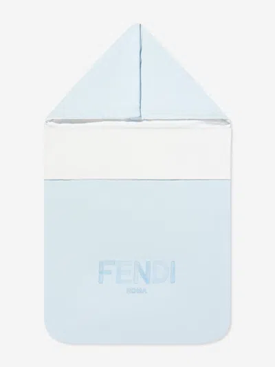 Fendi Baby Boys Logo Nest In Blue