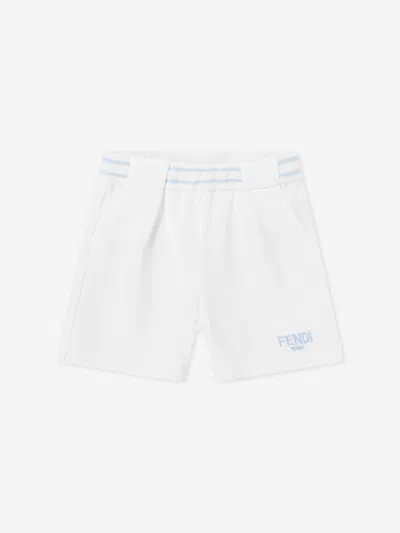 Fendi Kids'  Baby Boys Logo Shorts In White