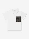 Fendi White Cotton Jersey Polo In White