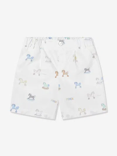Fendi Kids'  Baby Boys Toy Horse Shorts In White