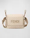 Fendi Baby Ff Allover Diaper Bag In Beige