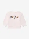 Fendi Baby Girls Animal Logo Sweatshirt In Pink