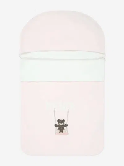 Fendi Baby Girls Bear Logo Nest In Pink