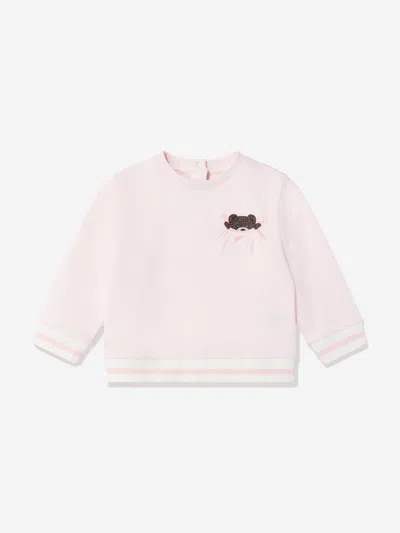 Fendi Kids'  Baby Girls Bear Sweatshirt In Pink