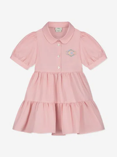 Fendi Baby Girls Cotton Shirt Dress In Pink