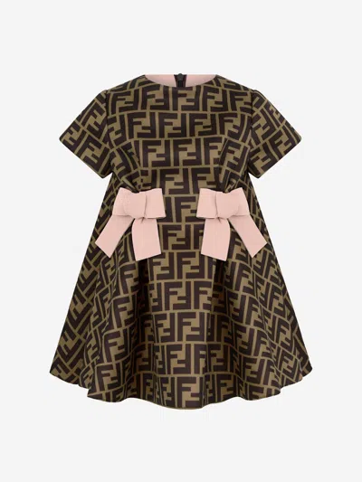 FENDI BABY GIRLS FF LOGO DRESS