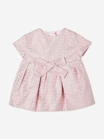 Fendi Baby Girls Ff Monogram Dress In Pink