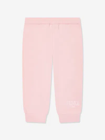 Fendi Baby Girls Logo Joggers In Pink