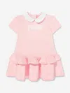 Fendi Baby Girls Logo Ruffle Dress In Pink