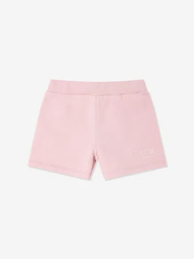 Fendi Kids'  Baby Girls Logo Shorts In Pink