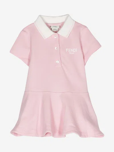 Fendi Baby Girls Polo Dress In Pink