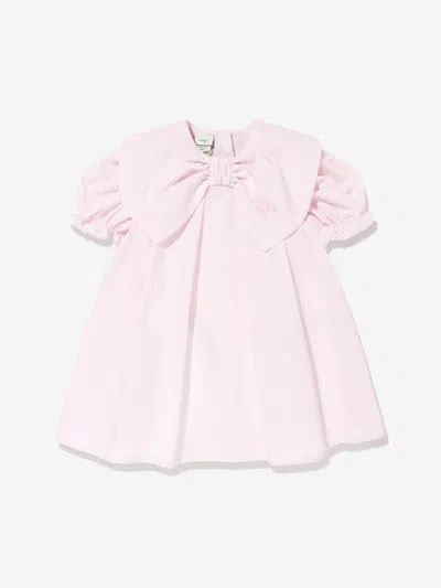 Fendi Kids'  Baby Girls Striped Bow Dress In Pink