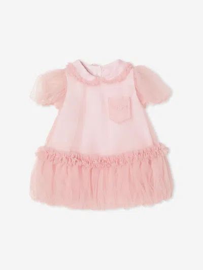 Fendi Baby Girls Tulle Dress In White