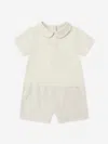 Fendi Baby Logo Romper In Gray