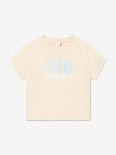 Fendi Kids'  Baby Logo T-shirt In Pink