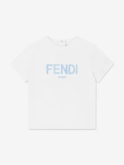 Fendi Baby Logo T-shirt In White