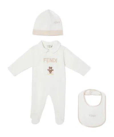Fendi Baby Set In White