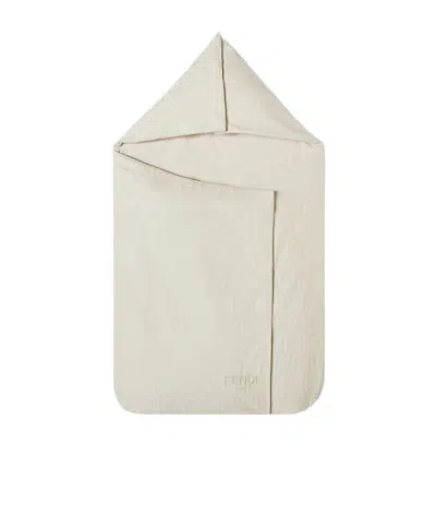 Fendi Baby Sleeping Bag In Neutral