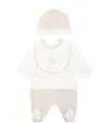 Fendi Babygrow Set With Logo In Neutral