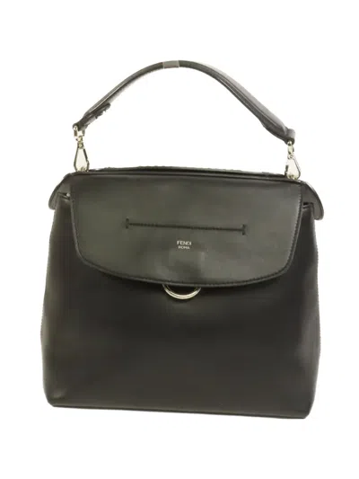 Pre-owned Fendi Back To School Leather Backpack In Black