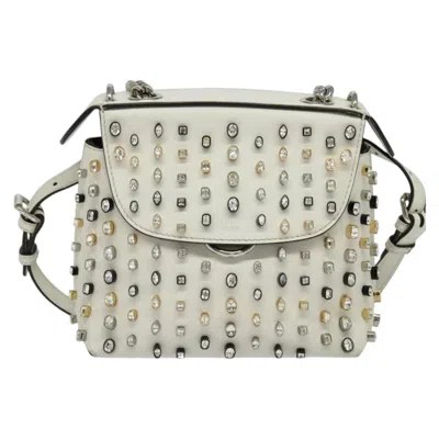 Pre-owned Fendi Back To School White Leather Shoulder Bag ()