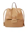 Fendi Backpack Cappuccino Brown Leather Backpack In Brown