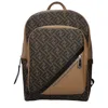 Fendi Men Multicolor Cotton Blend And Leather Backpack