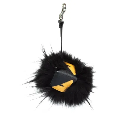 Pre-owned Fendi , Bag Bug Fox Charm In Black