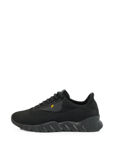 Pre-owned Fendi Bag Bug Knit Sneakers In Black