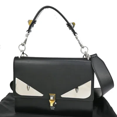 Fendi Bag Bugs Black Leather Handbag ()