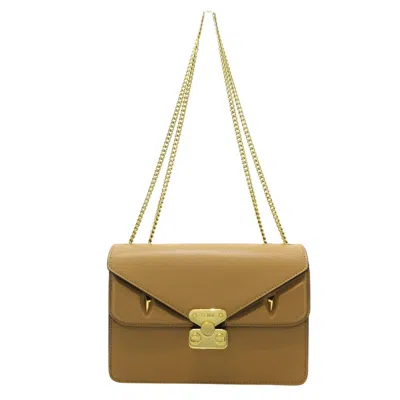 Fendi Bag Bugs Brown Leather Shoulder Bag ()