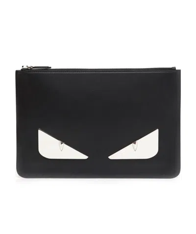 Fendi Bag Bugs Clutch In Black