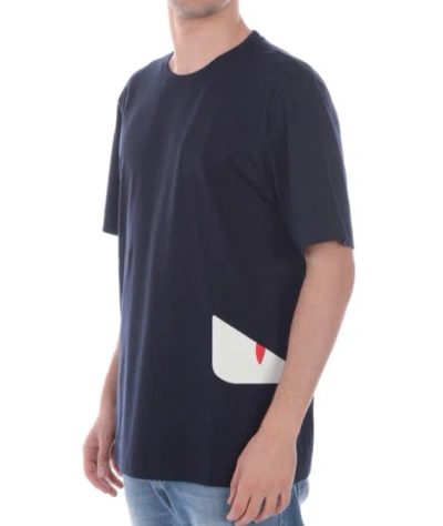 Fendi Bag Bugs Eye Pattern Printed T-shirt In Black