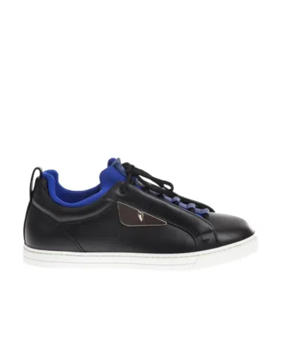 Fendi Bag Bugs Lace Up Sneakers In Black