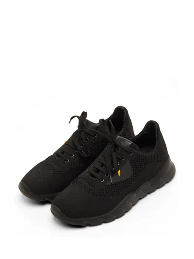Pre-owned Fendi Bag Bugs Low Top Sneakers In Black