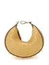 Fendi Beige Polyester Shoulder Bags In Yellow