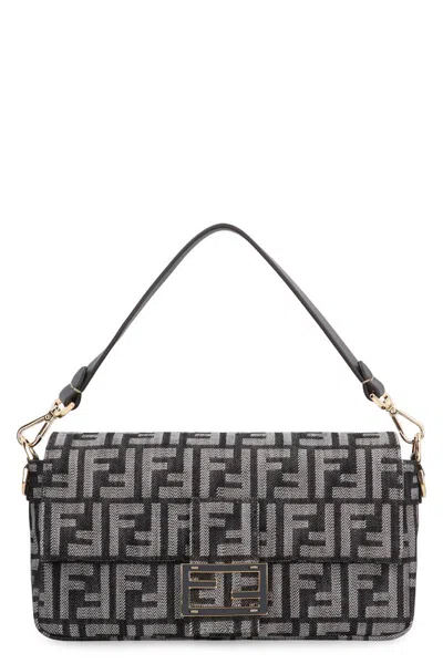Fendi Bag Tote In Jacquard Ff Denim Effect In Multi