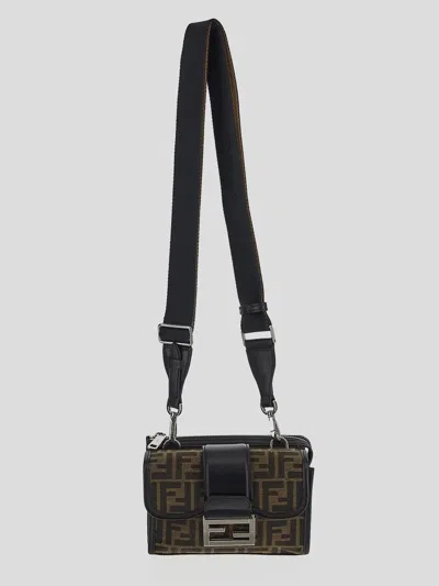 Fendi Double Baguette Shoulder Bag In Multi