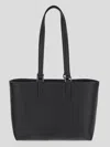 Fendi Roma Logo Embossed Tote Bag