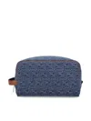 Fendi Medium Toiletry Case In Denim-effect Ff Jacquard