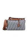 Fendi Women By The Way Soft Medium Ff Jacquard Denim Crossbody Bag In Multi