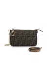 Fendi Shoulder Bags With Chain Strap And Gold-tone Hardware In Black