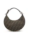 Fendi Graphy Small Ff Fabric Bag In Black