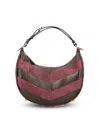 Fendi Leather And Suede Bag With Two-tone Inlay In Black