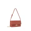 Fendi Wallet On Chain Baguette In Nappa Leather With Ff Motif In Pink