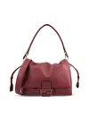 Fendi Women Mamma Baguette Medium Leather Crossbody Bag In Red