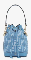 Fendi Mon Tresor Bucket Bag In Bc Blue+blue+os