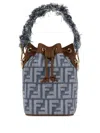 Fendi "mon Tresor" Bag In Jacquard Ff In Blue